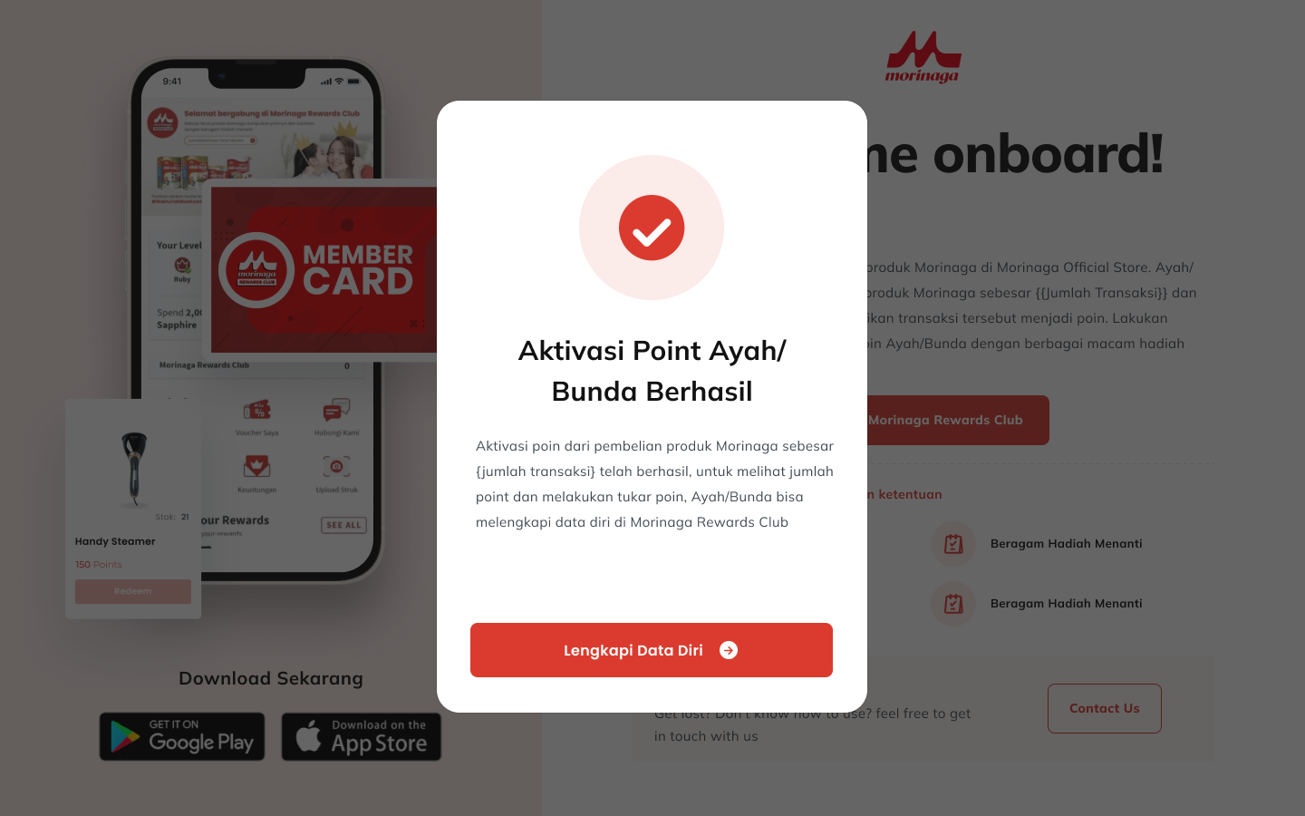 Morinaga Rewards Club screenshot 1