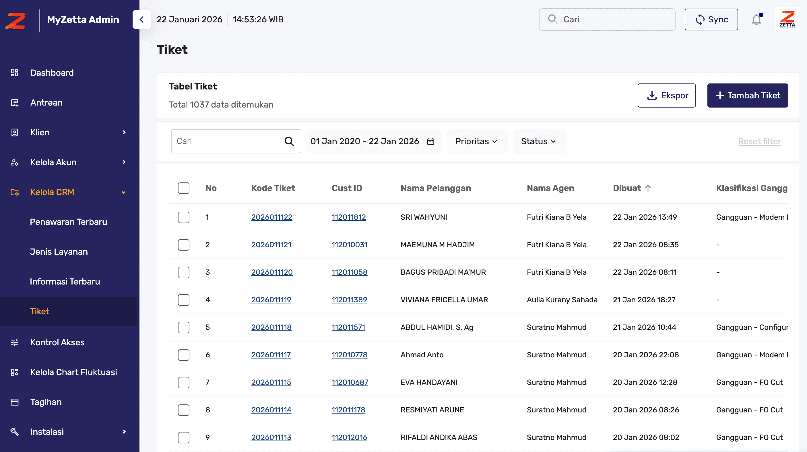 MyZetta — ISP Management Back-office preview 4