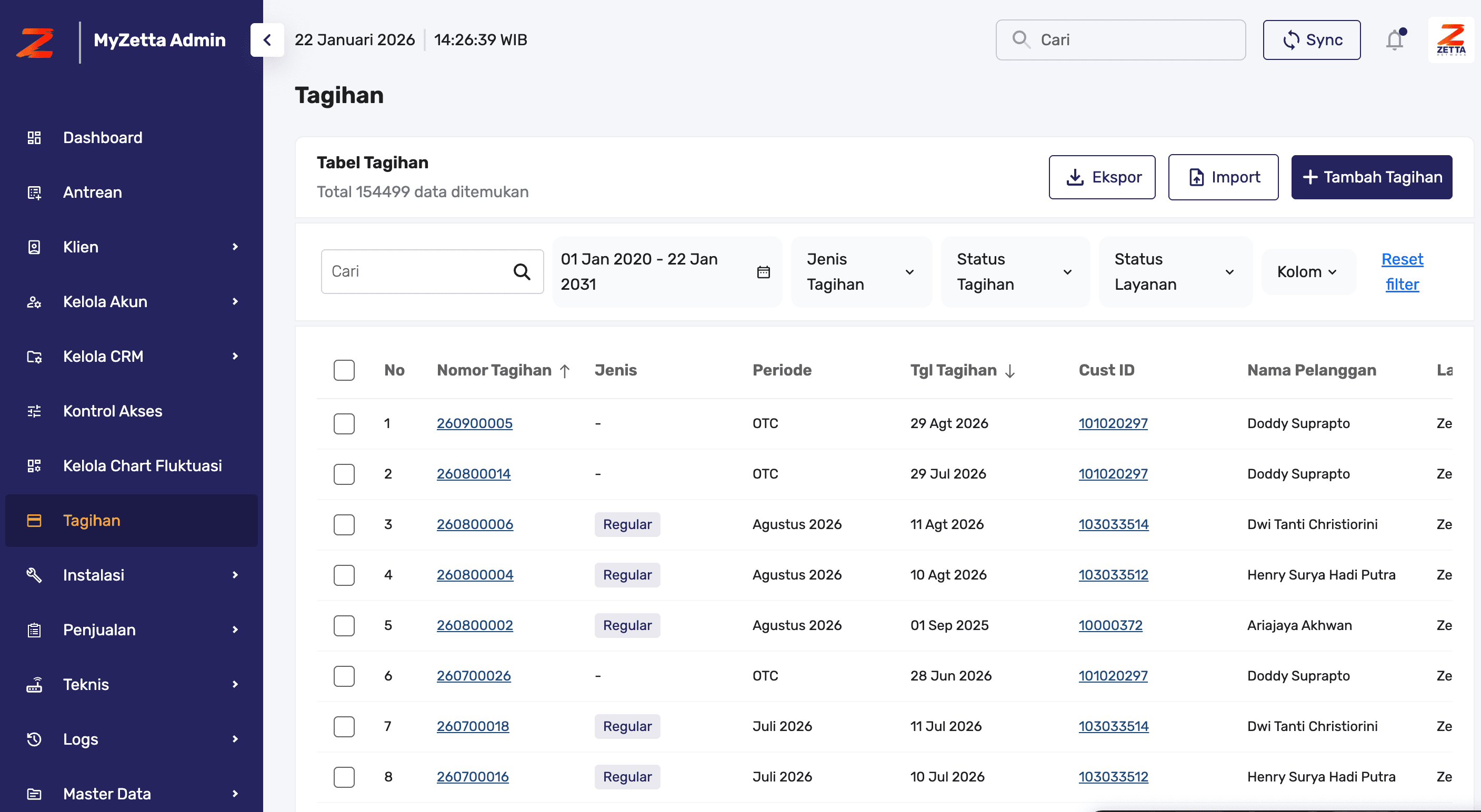 MyZetta — ISP Management Back-office preview 5