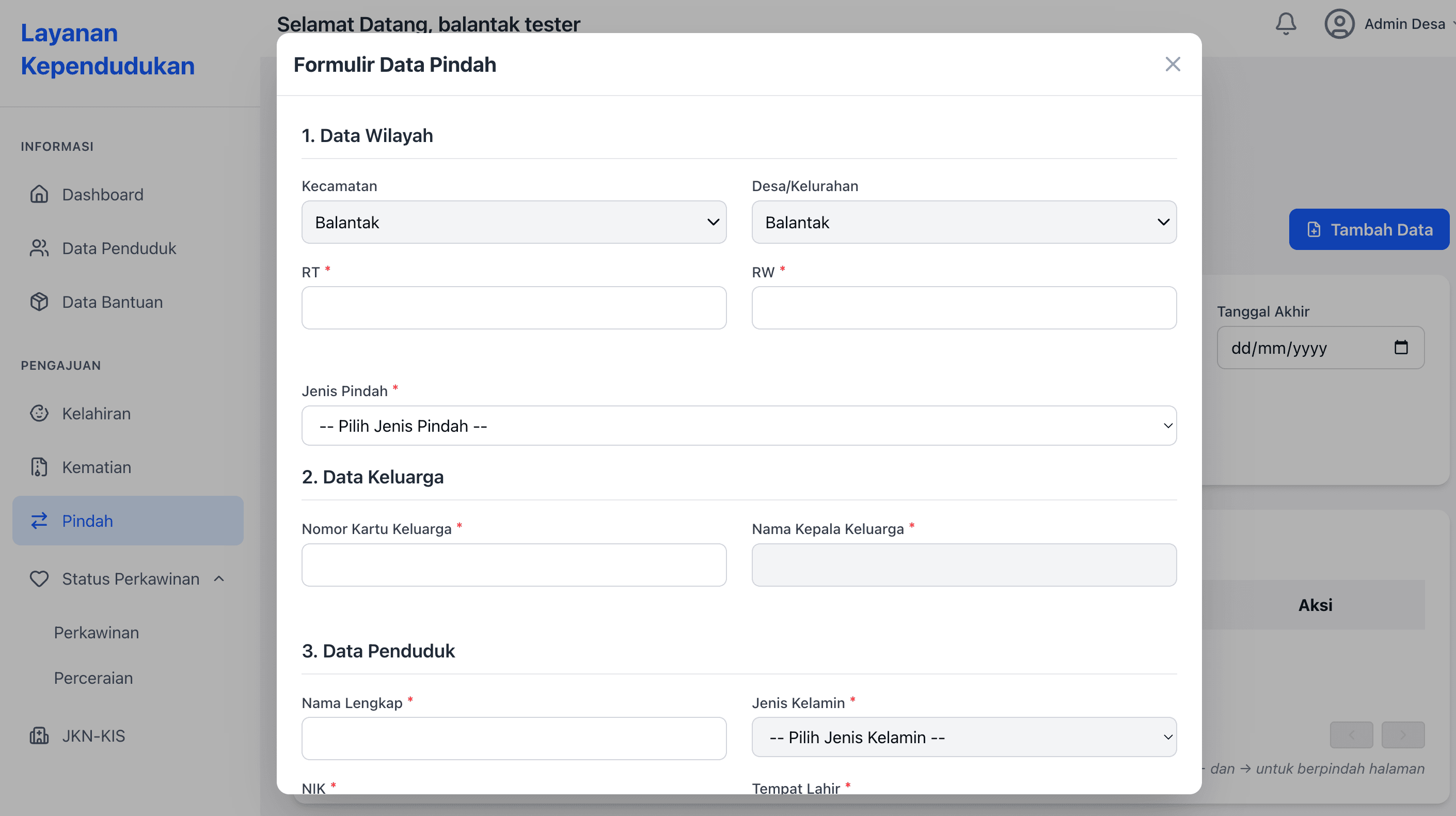 Banggai Dukcapil — Civil Registry Service Platform (Layanan Kependudukan) preview 3