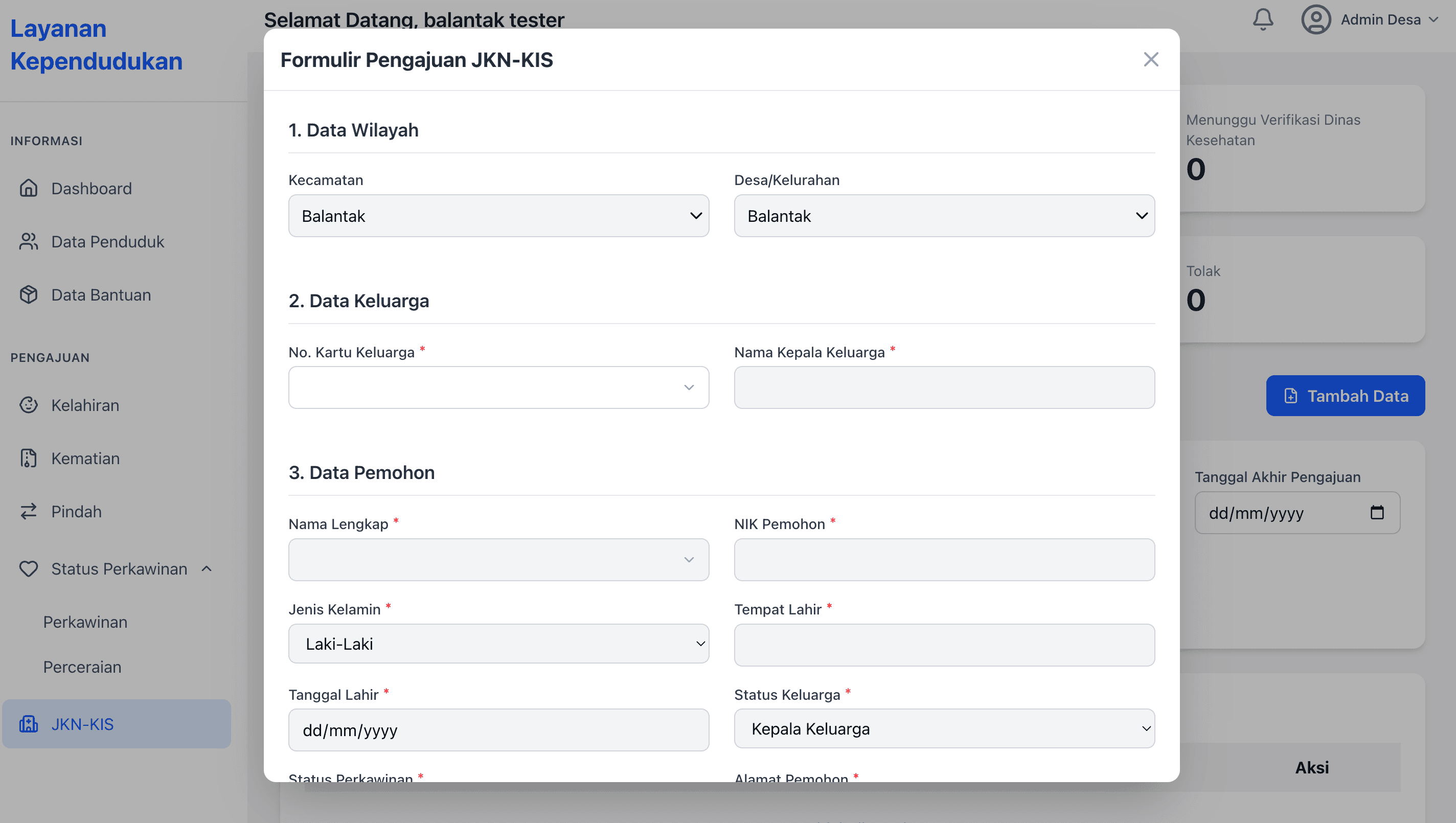Banggai Dukcapil — Civil Registry Service Platform (Layanan Kependudukan) preview 2